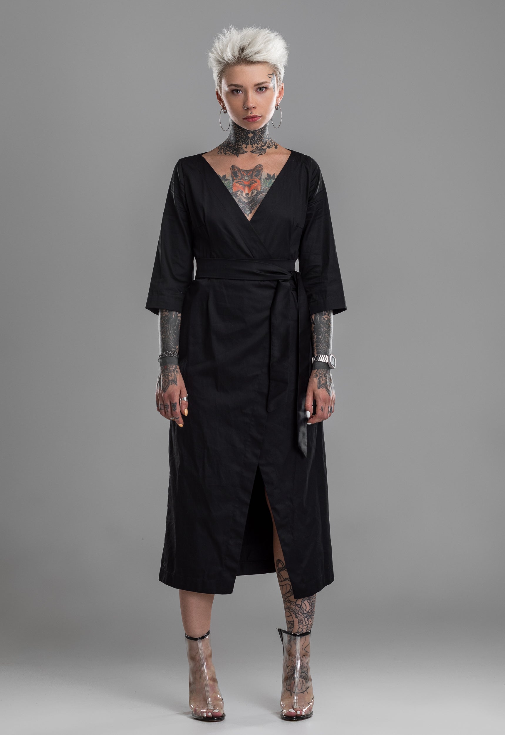 Japanese kimono midi dress