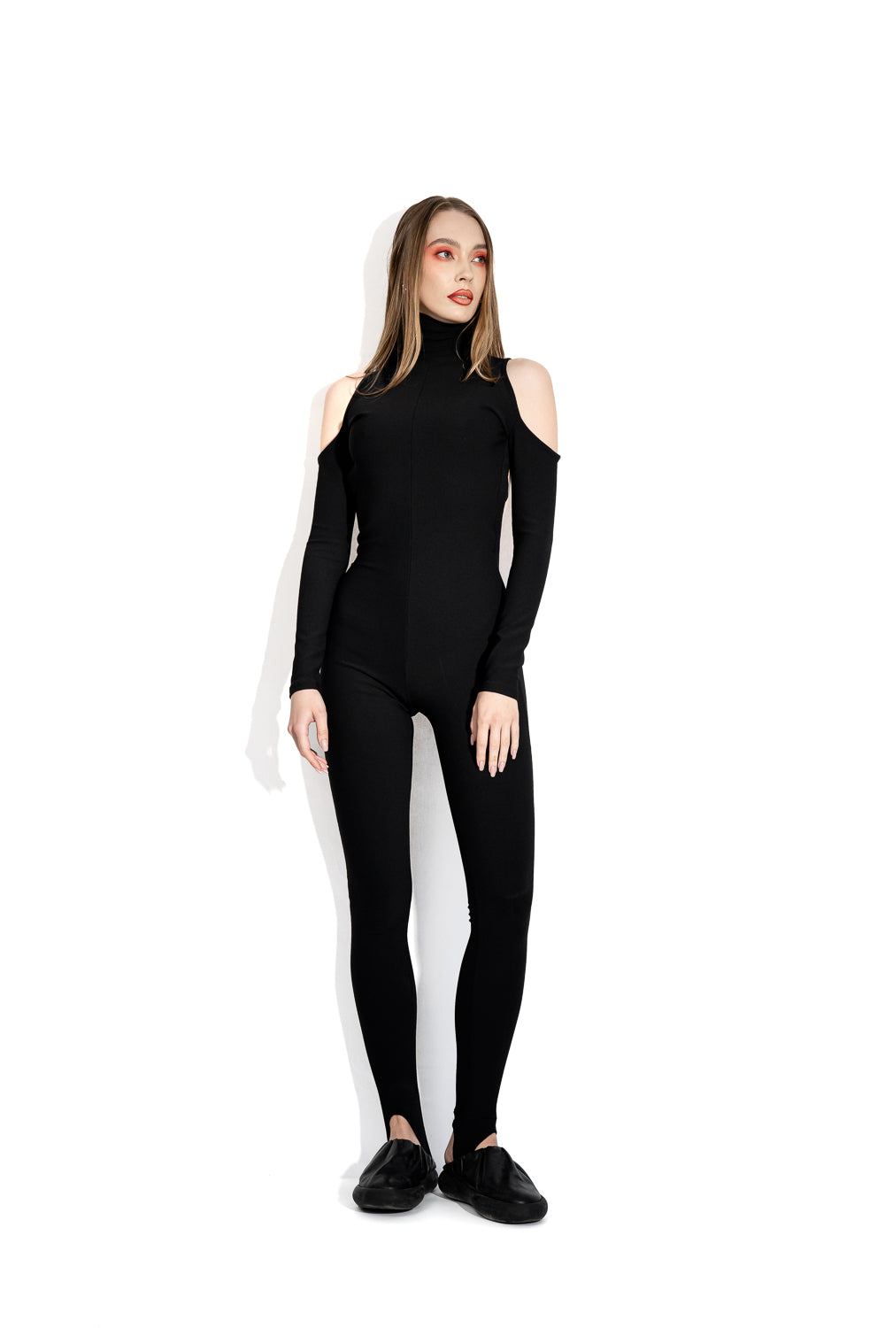 Black grand open-back bodysuit