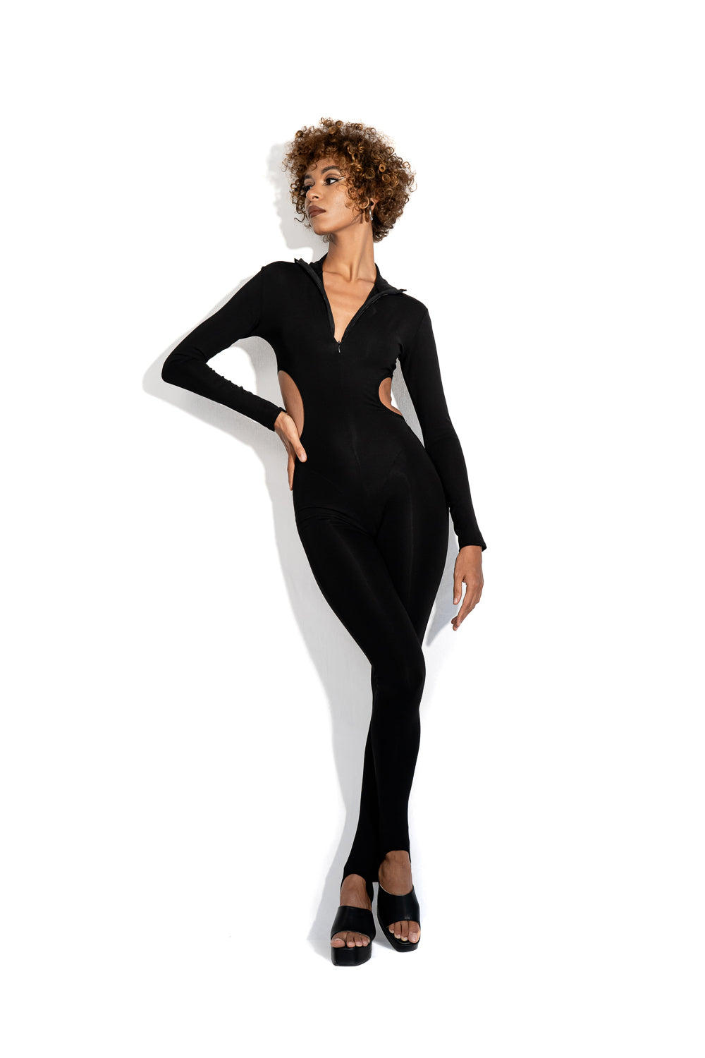 Cutout hooded bodysuit