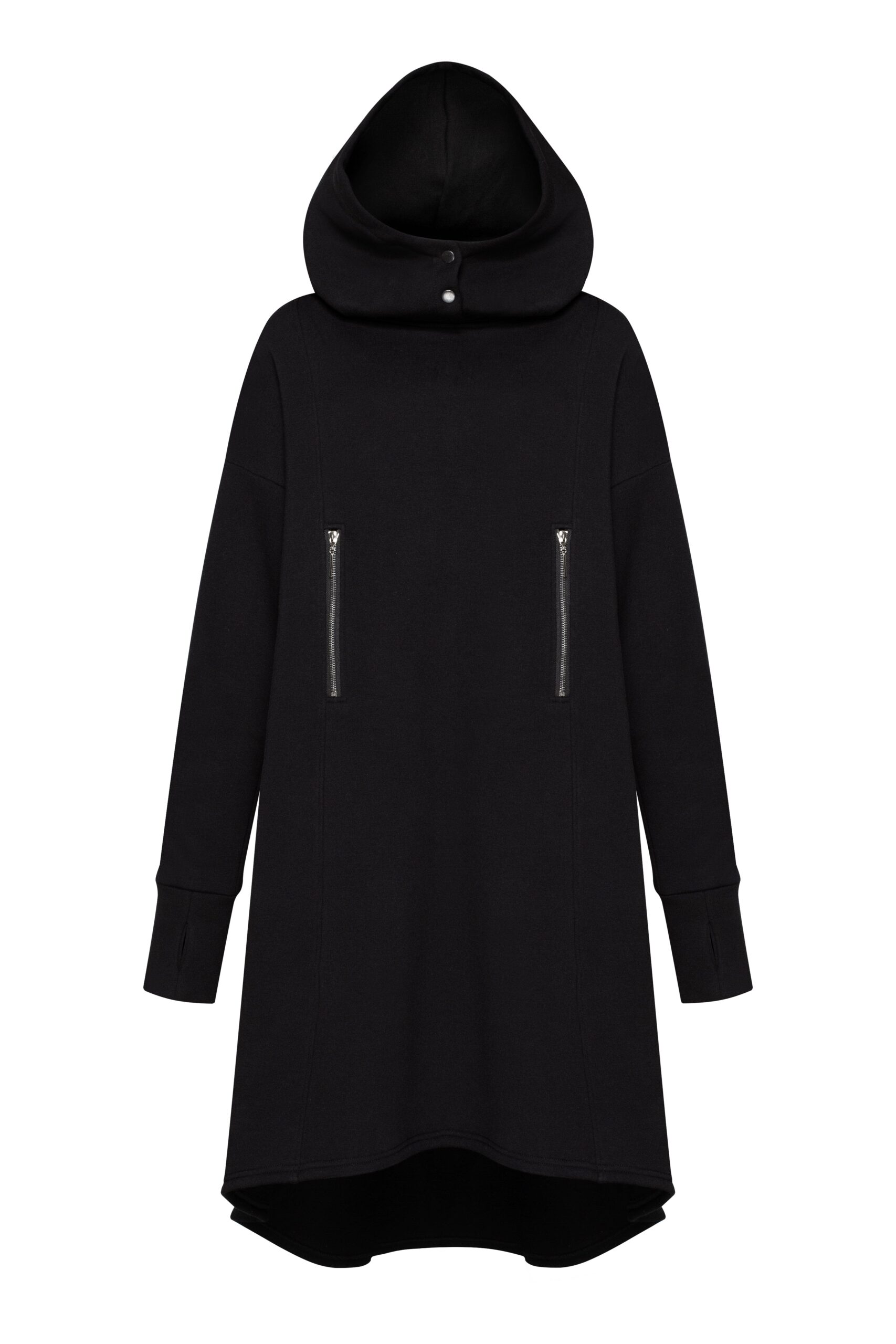 Black hooded dress
